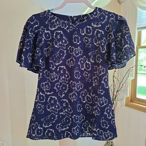 BANANA REPUBLIC Flutter Sleeve Top